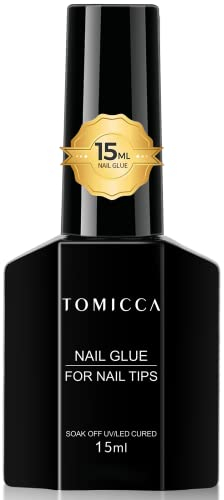 TOMICCA Colle Faux Ongles Extra Forte 15ml,4 en 1 Gummy Base Gel et Pose Américaine Ongles Capsules, Longue Duré Nail Extend Gel UV/LED Onglerie