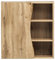 Lomadox Hängeschrank mit Regal 60 cm breit in Wotan Eiche Nb., B/H/T: ca. 60/64/20 cm