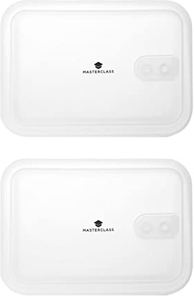 MasterClass All-in-One 2 Replacement Lids for Large 13ml, 2ml & 27ml Stainless Steel Containers, Airtight and Leakproof Silicone Seals