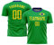 Mikalay Neu YOURNAME TEAMNAME #00 Auswärts Fußball Trikot Tshirt Grun für Kinder Jugendgrößen (Auswärts,24)