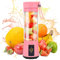 Portable Blender,Mini Blenders for Smoothies and Shakes,380ML Fresh Juice Blender Bottle, USB Rechargeable Personal Blender for Office Travel Kitchen (Pink)