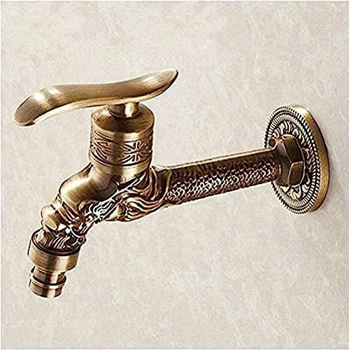 Bronzo antico Dragon Carving Rubinetto da esterno Rubinetto da bagno Rubinetto da giardino