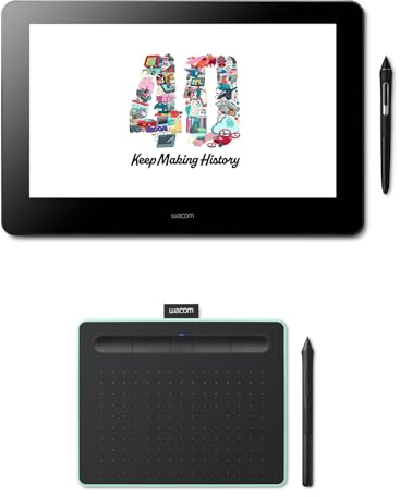 Wacom Cintiq Pro 16 Pen Display + KOSTENLOSES Wacom Intuos Medium BT Stift-Tablett, Pistazie: 40 Jahre Jubiläums-Bundle