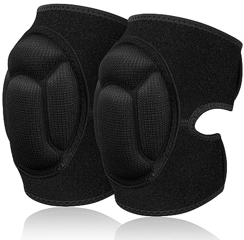 flintronic 1 Par Rodilleras Trabajo, Protección para la Rodilla, Esponja Eva De 20 Mm de Grosor, Antideslizantes para Rodilleras Voleibol Ajustables Adecuadas para Voleibol, Baile, Jardín (L,Negro)