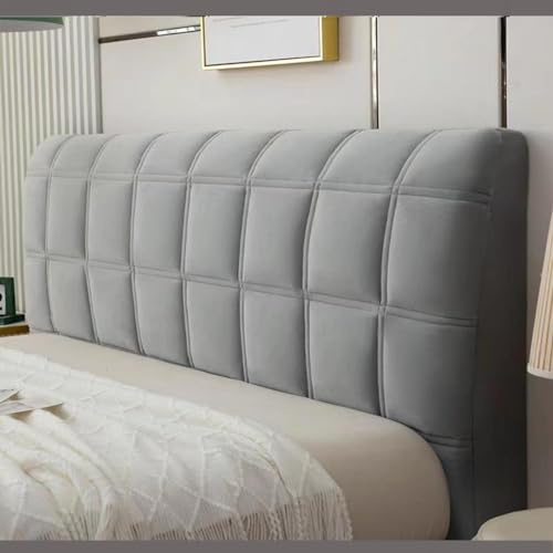 Bett Kopfteil Bezug/Überzug, Staubdichte Stretch Bett Kopfteil Abdeckung, Rückenschutz All-Inclusive Slipcover, Bettkopfteil Hussen Waschbarer All-in-One-Bezug ( Color : Light gray , Size : 200cm(79in