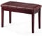 COSTWAY Leather Piano Bench, Padded Keyboard Duet Seat with Storage Compartment and Solid Locking Hinge, Classic Piano Stool for Kids Adults