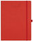 BEZEND Terminplaner 2025, A4, Wochenansicht, 18 Monate, beginnend von jetzt bis DEC 2025, großer vertikaler Wochenplaner mit Monats-Register, PU-Leder, Hardcover, 28,5 x 22 cm, Rot