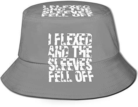 Botell Fischerhut mit Aufschrift I Fixed and The Sleeves Fell Off, Sonnenschutz, verstaubar für Sommer, Outdoor, Reisen, Siehe Abbildung, One size