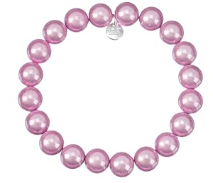 Leslii Reflective Pearls Perlen-Armband Magic 3D-Effekt (Rosa-Uni Ø 10mm)