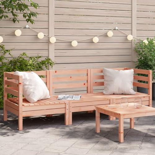 ShGaxin Gartensofa 3-Sitzer Massivholz Douglasie, Gartenlounge, Terrassenmöbel, Balkonmöbel, Terrassen Sofa, Gartenmöbel - 838031