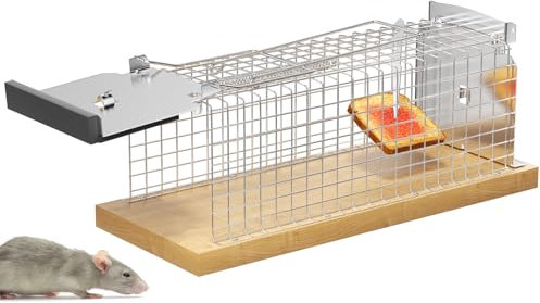 Lectorias 1 Pieza trampas para Ratones, trampas para Ratas Reutilizable, Trampa Ratones Vivos, Trampa Ratas, ratonera, ratoneras para atrapar Ratones, fácil de Usar, Ideal para la Captura de Ratas