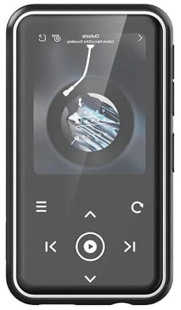 AGPTEK 64GB MP3 Player mit Sport Clip, Bluetooth 5.3 Player mit 1,8 Zoll TFT Farbbildschirm, Mini Musik Player mit Touch-Tasten, FM Radio, Schrittzähler, unterstützt bis 128GB SD Karte, Weiß