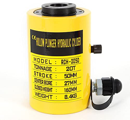 Botella de suelo hidráulica manual de 20 toneladas, bomba de aceite, cilindros hidráulicos, elevadores, cilindros de elevación multiacción, mini para vehículos todoterreno, 2 cilindros huecos