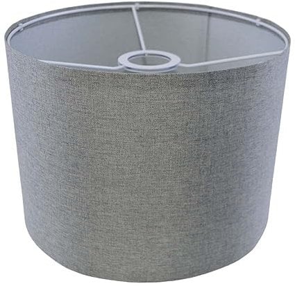 Wedhapy Lampenschirm aus Leinen für Stehlampen Tischlampenschirme feine Leinen Lampenschirmbezüge abnehmbare waschbare Trommel Lampenschirme für Nachttischlampen Tischlampen 20 x 20 x 18 cm Grau