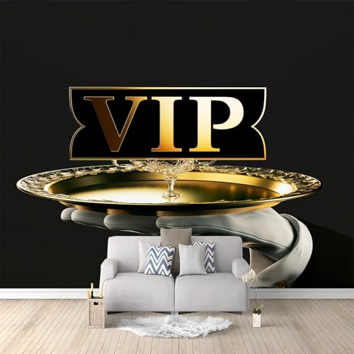 Fototapete Goldener Vip 400x280 cm Tapete Wandtapete Wanddeko Design Mustertapete Wand Dekoration Wohnzimmer Schlafzimmer Büro Flur