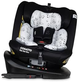 COSATTO Get Set GRO iSize Car Seat - 360° Rotating Swivel Spin - Group 0+123, 0-36 kg, 0-12years, ISOFIX, Top Tether, Extended Rear Facing, Exclusive Anti Escape System Included (Foxed)