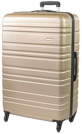 A2B Gepäck Hartschalenkoffer mit Rollen - Hartschalengepäck qualitätsgeprüfte Räder & Griffe, champagnerfarben, XL, Koffer