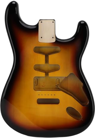 E -Gitarrenkörper, Gitarrenkörper Polyurethan + Pappelholzgitarre Ersatz für ST, Sunburst Relic