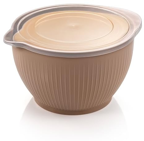 Tescoma DELÍCIA Schüssel-Set mit Deckel aus recycelbarem und spülmaschinenfestem Kunststoff, 3,4 l und 2,0 l, 2 Stück - 630383