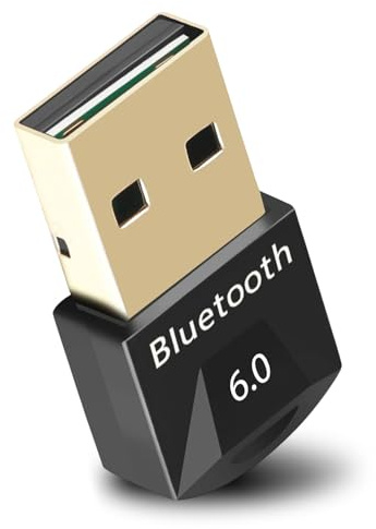 Bluetooth 6.0 Adapter Dongle für PC, Bluetooth Adapter Stick mit Windows 11/10/8.1, für Headset, Tastatur, Maus, Große Reichweite, Niedrige Latenz, Plug & Play (AGA055)