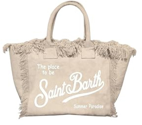 Saint Barth Mc2 Donna Borsa A Mano VANI001 Cotone Beige Taglia Unica
