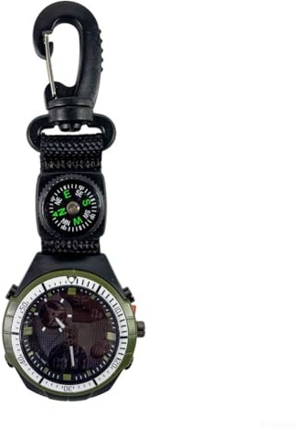 Chronomètre électronique compact avec fonction lumineuse et plusieurs modes de synchronisation pour la navigation et le suivi en extérieur (olive)