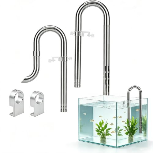 BDWNB Aquarium Skimmer, Aquarium-Einlauf und Auslauf aus 304 Edelstahl
