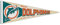 Wincraft NFL Miami Dolphins Premium Throwback Pennant - Rot-Weiß-Blau, 30 cm x 75 cm