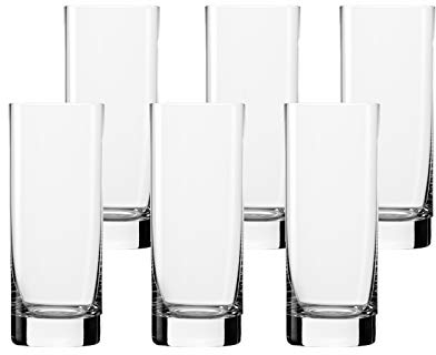 Stölzle Lausitz Longdrinkgläser New York Bar 6er-Set 345 ml – Trinkgläser für Saft, Wasser & Cocktails – Hochwertige Saftgläser aus Kristallglas – Spülmaschinen- & stoßfest, Made in Germany