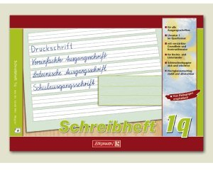 Brunnen 10 x Schreibheft A5 quer Lineatur 1q 90 g/qm 16 Blatt