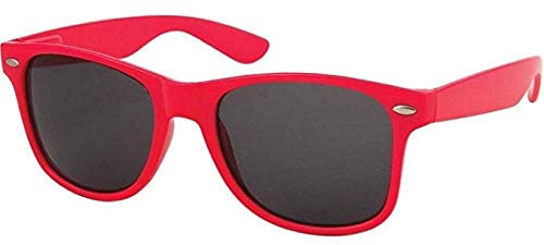 Boolavard Rétro Vintage couleur unisexe Punk Geek Classic style Nombre Zéro Effacer Objectif Lunettes de soleil (Teinte Orange)