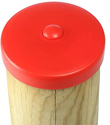 Gartenpirat Abdeckkappe Zaunkappe rot aus Kunststoff für runde Pfosten Ø 101 mm