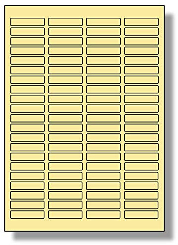 Label Planet® 84 Per Sheet, 5 Sheets (420 Cream Labels). Coloured Paper Labels, 46 x 11.1mm, LP84/46 C.