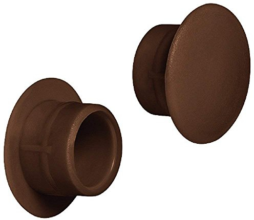 Gedotec Schrauben-Kappen rund Möbel-Abdeckkappen Kunststoff Schrauben-Abdeckungen braun - H1117 | Endkappen für Blindbohrung | Ø 12 mm | Made IN Germany | 20 Stück - Lochkappen für Bohrlöcher & Möbel