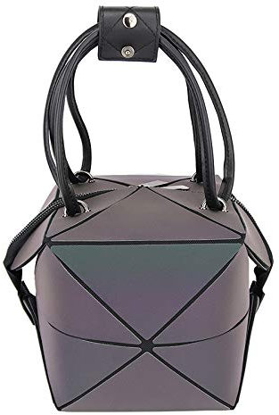 WasonD Damen Handtasche Schultertasche Geometrisch Veränderbar Regenbogen Tasche