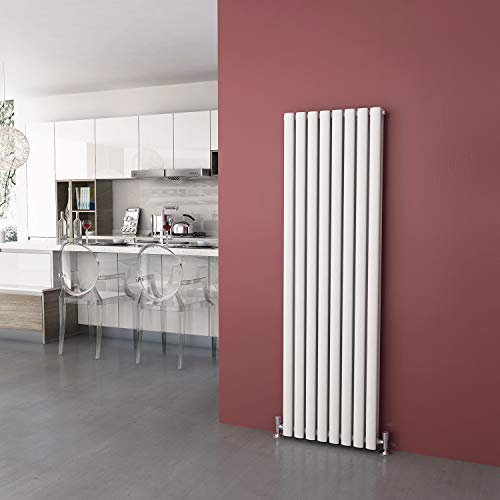 ELEGANT Radiators Vertical White Double 1600 x 480 Panel Central Heating Heater Kitchen Oval Column Designer Radiator