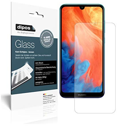 dipos 2x Displayschutzfolie 9H matt für Huawei Y7 Prime (2019) | Antireflex, entspiegelnd, bricht und splittert nicht, kein Echtglas, Anti-Shock, kratzfest, blasenfrei, selbstklebend