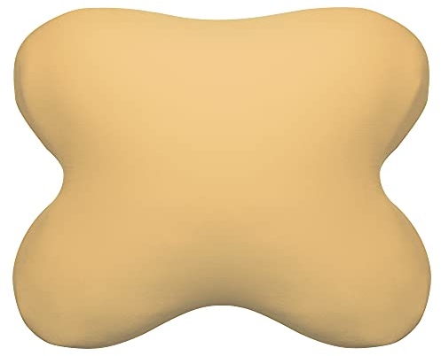 Edda Lux Bezug passend für Tempur All-Around Schlafkissen, 60/56 x 50/48 cm, formbeständiger Jersey Kissenbezug für Schmetterlingskissen, aus 100% Baumwolle, in Curry