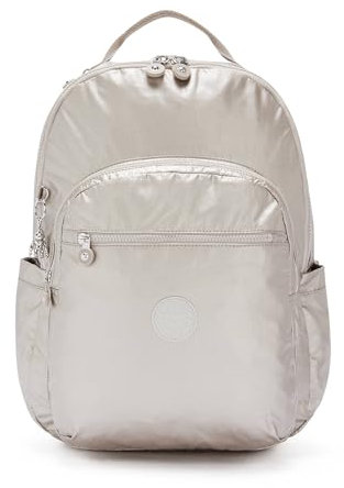 Kipling Mochila para portátil Seoul XL para Mujer, Brillo metálico. (Dorado) - KI5323