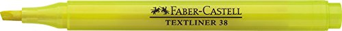 FABER-CASTELL Textmarker TEXTLINER 38, Schaftfarbe: in Schreibfarbe, transluzent, Schreibfarbe: gelb (10 Stück), Sie erhalten 1 Packung á 10 Stück