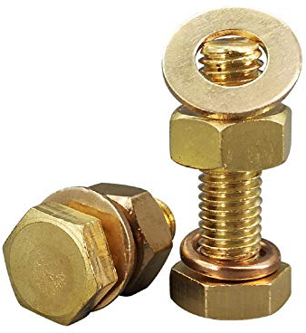Ningvong Kupferschraube Kupfer Sechskantmutternsatz-M8 * 25 [1 Satz]
