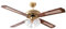 V-TAC Deckenventilator Ventilatorleuchte Wohnzimmer Lüfter Sommer Winter Ventilator Decke, Glas opal, MDF, 4x E27 Fassungen, D 132 cm
