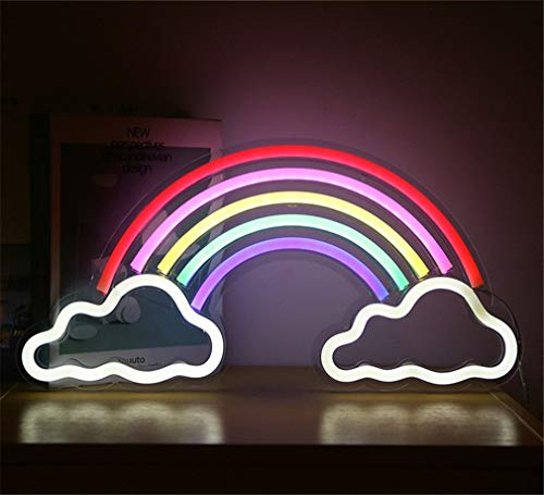 Ulalaza Neonlicht Zeichen LED Wolken Regenbogen Nachtlichter USB-betrieben dekorative Festzelt Zeichen Bar Pub Store Club Garage Home Party Dekor