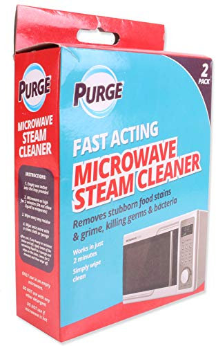 Microwave Steam Cleaning Kit - Removes Grime & Grease (Pack of 2)