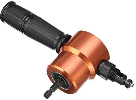 Drill， YT-160A Gold Double Head Sheet Metal Nibbler Cutter Drill Attachment Metal Sheet Cutter