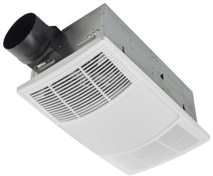 Broan-NuTone Bathroom Exhaust Fan with Heater Quiet 1.5 Sones, 80 CFM and 3-Level CCT Lighting, Powerful Ventilation and Warm Comfort for Any Bathroom