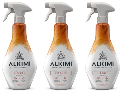 ALKIMI Kitchen Cleaner Spray x3 – Nature-Engineered Degreaser Spray with Anti-Microbial, Anti-Septic and Anti-Fungal Properties – Powerful Natural Kitchen Cleaning Spray