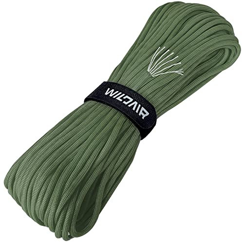 Paracord Lanyard Parachute Cord-7 triple strands 100FT Outdoor Camping (Army Green)