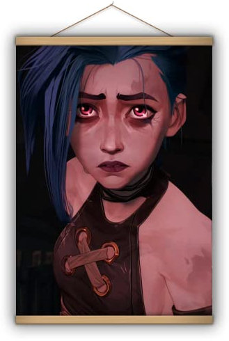 SB little Jinx Poster zum Aufhängen, Arcane LOL TV-Serie, League of Legends, Videospiel, Scroll-Kunstdruck, Leinwand, Wanddekoration, 50 x 71 cm (T)