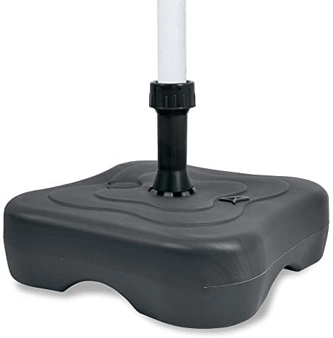 Pied de parasol en plastique noir 14 l, Noir